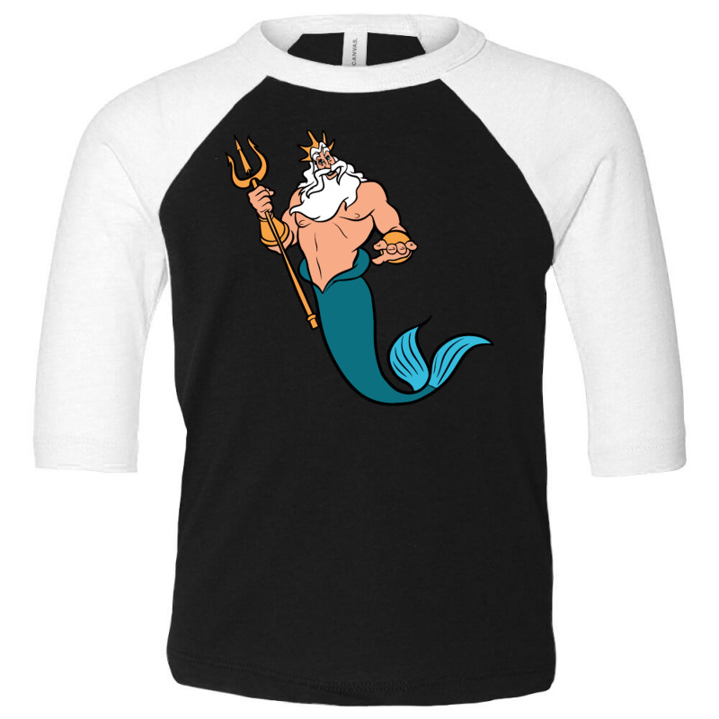 King Triton Toddler 3/4 Sleeve Tee by nazanayla | Artistshot