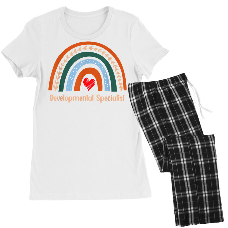 Funny Developmental Specialist Boho Rainbow Back To School T Shirt Women's Pajamas Set by adrienskradski | Artistshot