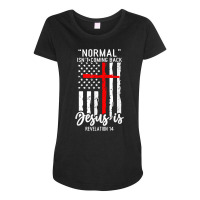 Normal Isn't Coming Back Jesus Is Revelation 14 Christian T Shirt Maternity Scoop Neck T-shirt | Artistshot