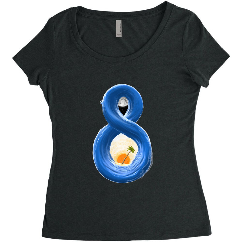 Eight Women's Triblend Scoop T-shirt by Sketchfunart | Artistshot