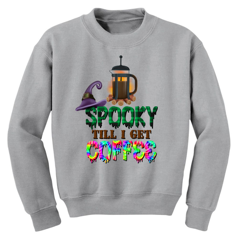 Spooky Till I Get Coffee Youth Sweatshirt by autlu2024 | Artistshot