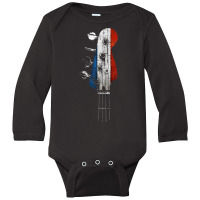 Guitar Bass Guitar Headstock French Flag For Bassist From France Long Sleeve Baby Bodysuit | Artistshot