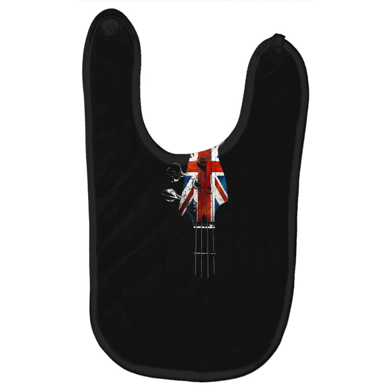 Guitar Bass Guitar Headstock Uk Flag Union Jack For Bassist Baby Bibs by urethrapricey | Artistshot