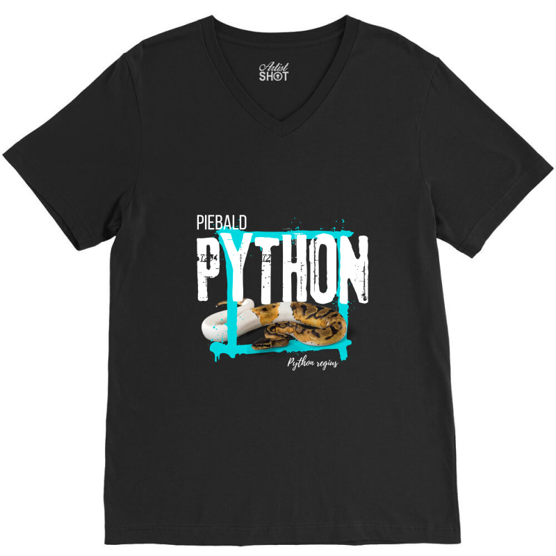 Piebald Ball Python Gift | Snake Lover B'day Present | Python Lover V-neck Tee | Artistshot