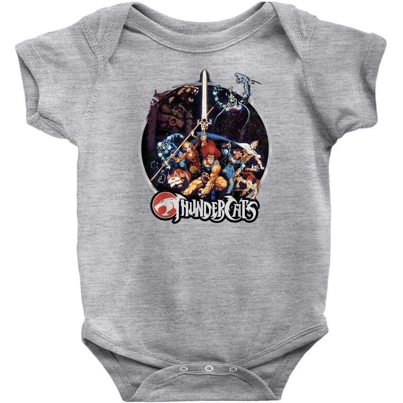 Thundercats Group Shot Vintage Circle T Shirt Baby Bodysuit by sav.anzoey | Artistshot