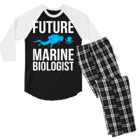 Future Marine Biologist Gift For Students Sea Life T Shirt Men's 3/4 Sleeve Pajama Set | Artistshot