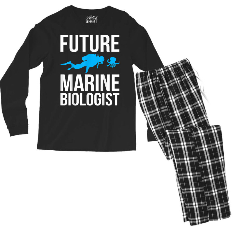 Future Marine Biologist Gift For Students Sea Life T Shirt Men's Long Sleeve Pajama Set | Artistshot