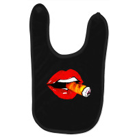 Women Smoke Cuban Cigar Lit Red Lips Smokings Baby Bibs | Artistshot