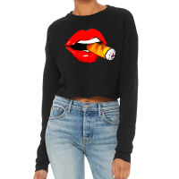 Women Smoke Cuban Cigar Cropped Sweater | Artistshot