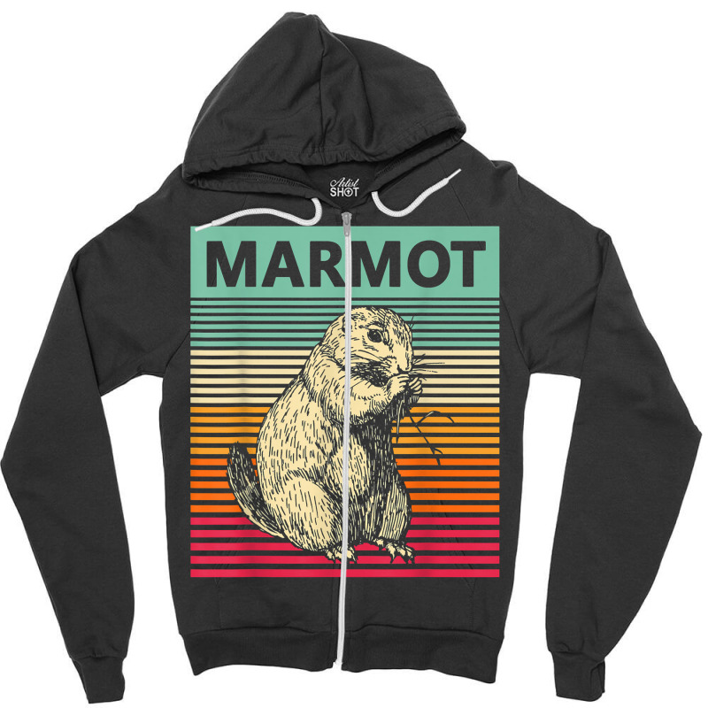 Retro Marmot Vintage Marmot T Shirt Zipper Hoodie by erisseby | Artistshot