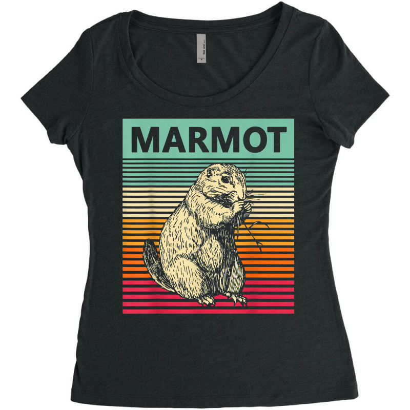 Retro Marmot Vintage Marmot T Shirt Women's Triblend Scoop T-shirt by erisseby | Artistshot