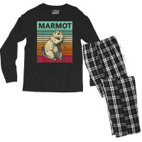 Retro Marmot Vintage Marmot T Shirt Men's Long Sleeve Pajama Set | Artistshot