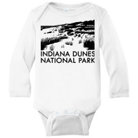 Indiana Dunes National Park Long Sleeve Baby Bodysuit | Artistshot