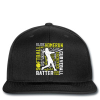 Softball Typography Word Art Funny Batter Pitcher Catcher T Shirt Printed Hat | Artistshot