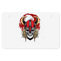 Nordic Mythology Skeleton Head With Viking Helmet T Shirt Atv License Plate | Artistshot