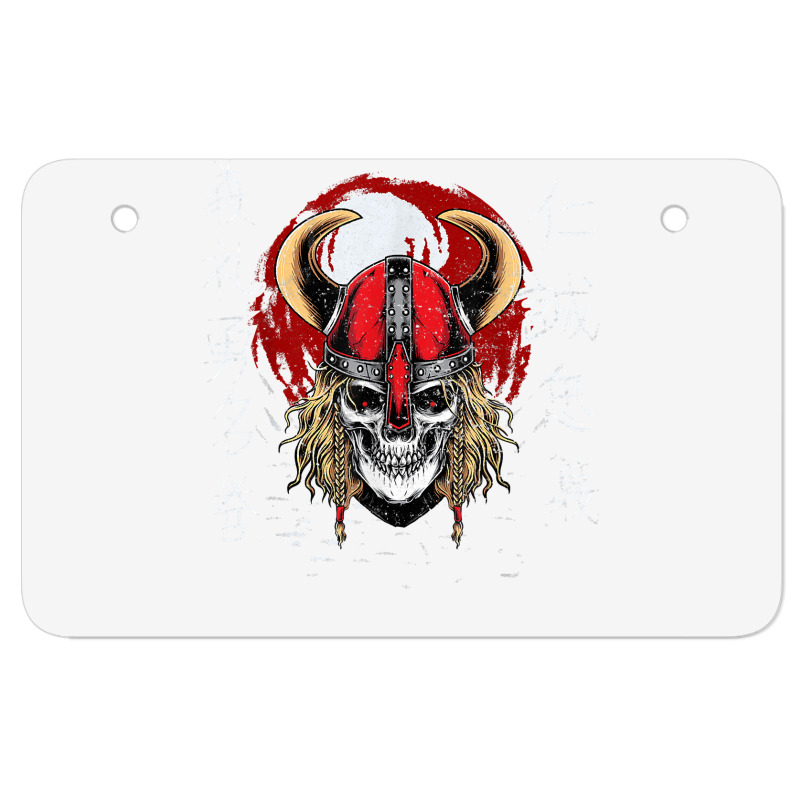 Nordic Mythology Skeleton Head With Viking Helmet T Shirt Atv License Plate | Artistshot