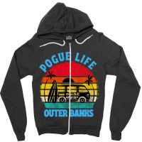 Vintage Art Pogue Life Outer Banks Zipper Hoodie | Artistshot