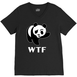 wtf panda V-Neck Tee | Artistshot