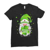 Nurse Funny Gnome With Shamrock Oncology Nurse St Patricks Day Ladies Fitted T-shirt | Artistshot