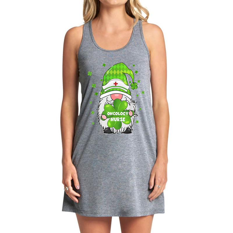 Nurse Funny Gnome With Shamrock Oncology Nurse St Patricks Day Tank Dress by urethrapricey | Artistshot