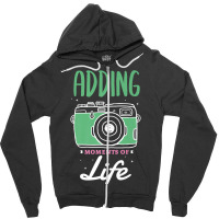 Photographer Adding Moments Of Life Design For A Photograph Photograph Zipper Hoodie | Artistshot