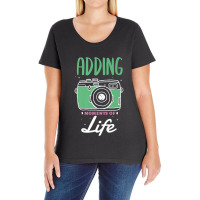 Photographer Adding Moments Of Life Design For A Photograph Photograph Ladies Curvy T-shirt | Artistshot