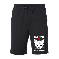 Pet Cats Hail Satan Fleece Short | Artistshot