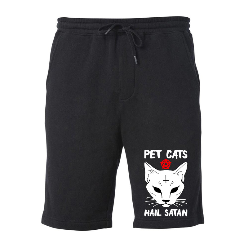 Pet Cats Hail Satan Fleece Short by ALex Marcus | Artistshot