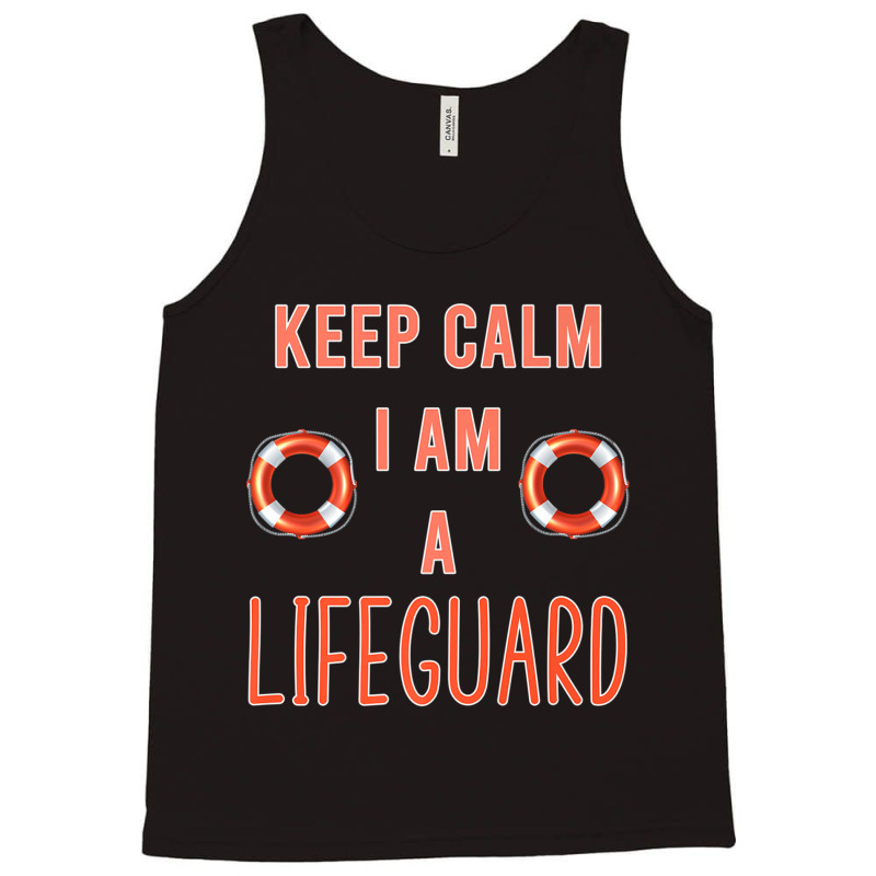 Police Keep Calm I Am A Life Guard Seashore Marine Police Duty Tank Top | Artistshot