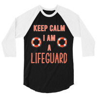 Police Keep Calm I Am A Life Guard Seashore Marine Police Duty 3/4 Sleeve Shirt | Artistshot