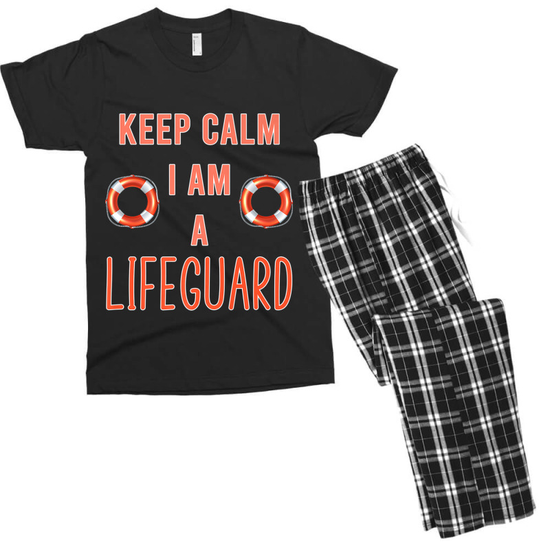 Police Keep Calm I Am A Life Guard Seashore Marine Police Duty Men's T-shirt Pajama Set | Artistshot