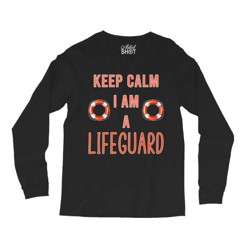 Police Keep Calm I Am A Life Guard Seashore Marine Police Duty Long Sleeve Shirts | Artistshot