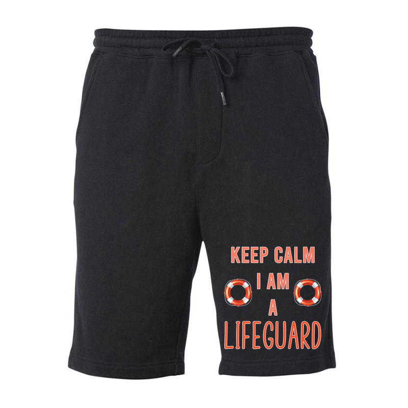 Police Keep Calm I Am A Life Guard Seashore Marine Police Duty Fleece Short | Artistshot