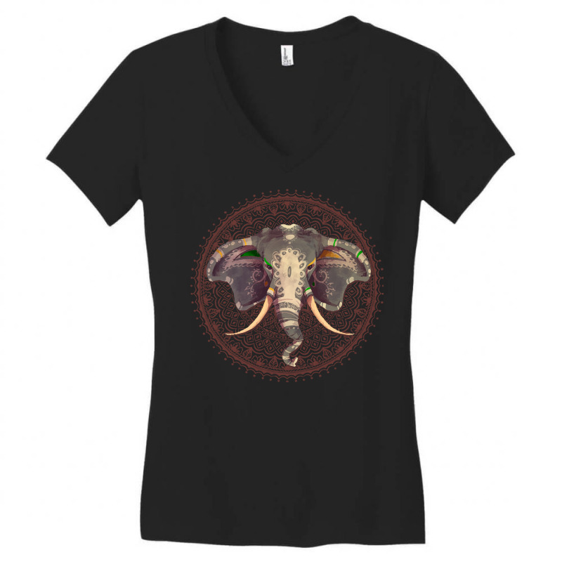 Meditation Yoga T Shirtelephant Yoga Meditation T Shirt Women's V-Neck T-Shirt by difficultasian | Artistshot