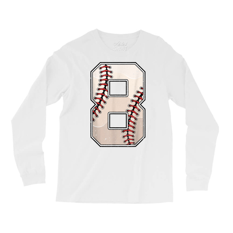 Baseball Birthday Boy Eight 8 Years Old Eighth 8th Bday Kids T Shirt Long Sleeve Shirts by jacolepachew | Artistshot