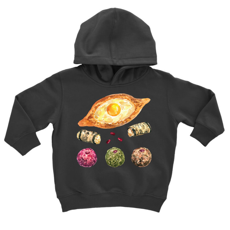 Georgian Cuisine T  Shirt Assorted Georgian Food   Khachapuri, Tolma A Toddler Hoodie by thymeartiste | Artistshot