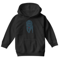 Intimidating Blue Wolf Youth Hoodie | Artistshot