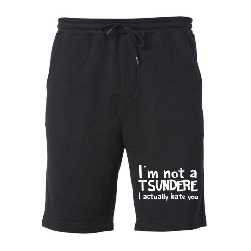 Im Not A Tsundere I Actually Hate You Fleece Short by Gretchen Minnis | Artistshot