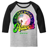 Surfing North Shore Oahu Surfer Hawaii Surf Board Grunge Tank Top Youth 3/4 Sleeve | Artistshot