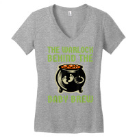 The Warlock Behind The Baby Brew, Halloween New Dad To Be T Shirt Women's V-neck T-shirt | Artistshot