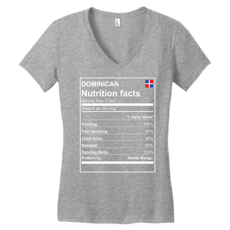 Dominican Nutrition Facts Premium Tshirt Dominican Republic Women's V-Neck T-Shirt by nycerecoverdell | Artistshot