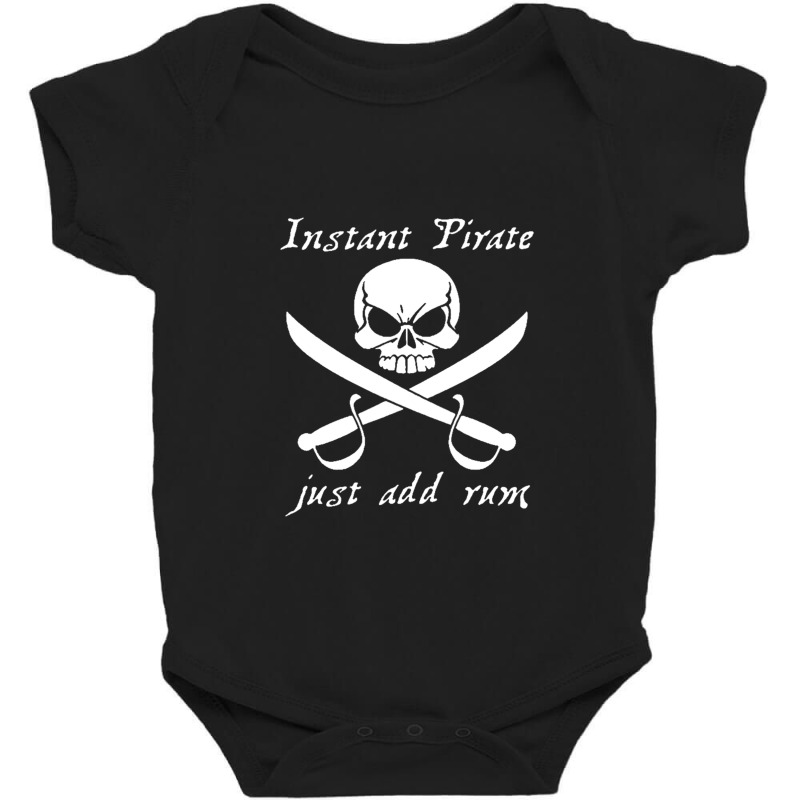 Instant Pirate Rum Skull Bones Caribbean Cruise Drinking Funny Baby Bodysuit by Gretchen Minnis | Artistshot