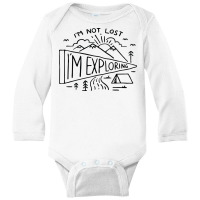 Im Not Lost Im Exploring Long Sleeve Baby Bodysuit | Artistshot