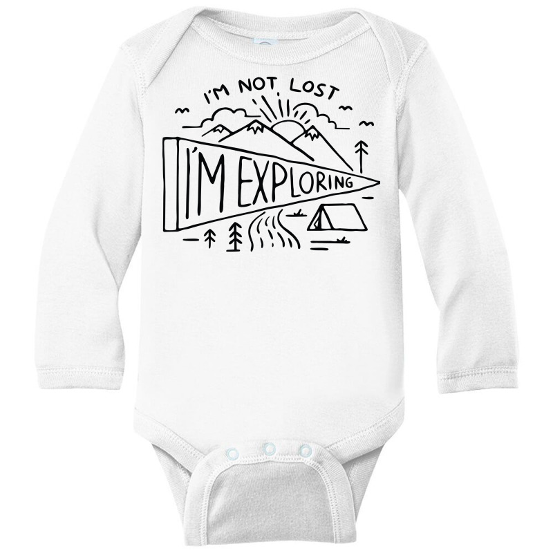 Im Not Lost Im Exploring Long Sleeve Baby Bodysuit by Quilimo | Artistshot