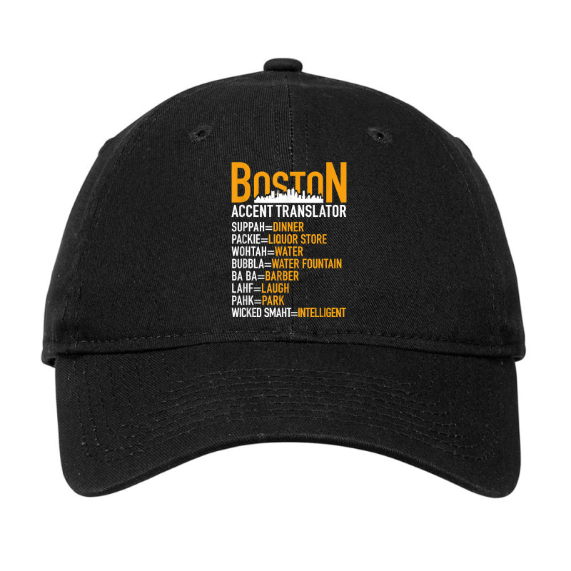 Wicked Smaht Boston Accent Translator Bostonians Gifts Shirt Adjustable Cap | Artistshot