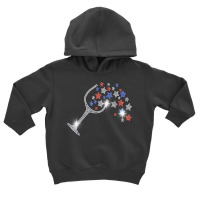 Wine Glass Stars Bling Vintage 4th Of July Bling Rhinestone T Shirt Toddler Hoodie | Artistshot