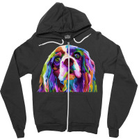 English Cocker Spaniel Pop Art Portrait Dog Owner T Shirt Zipper Hoodie | Artistshot