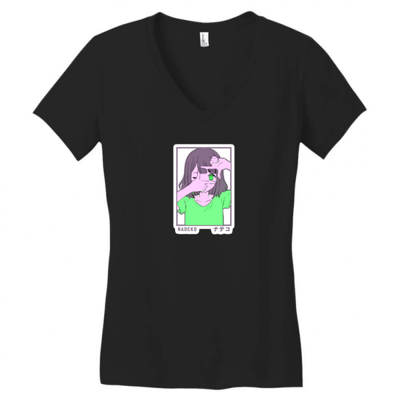 Sniper Mask Rika High Rise Invasion Glitch 77775568 Women's V-Neck T-Shirt by didi22 | Artistshot