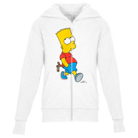 The Simpsons Bart Simpson With Slingshot T Shirt Youth Zipper Hoodie | Artistshot