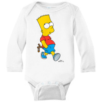 The Simpsons Bart Simpson With Slingshot T Shirt Long Sleeve Baby Bodysuit | Artistshot